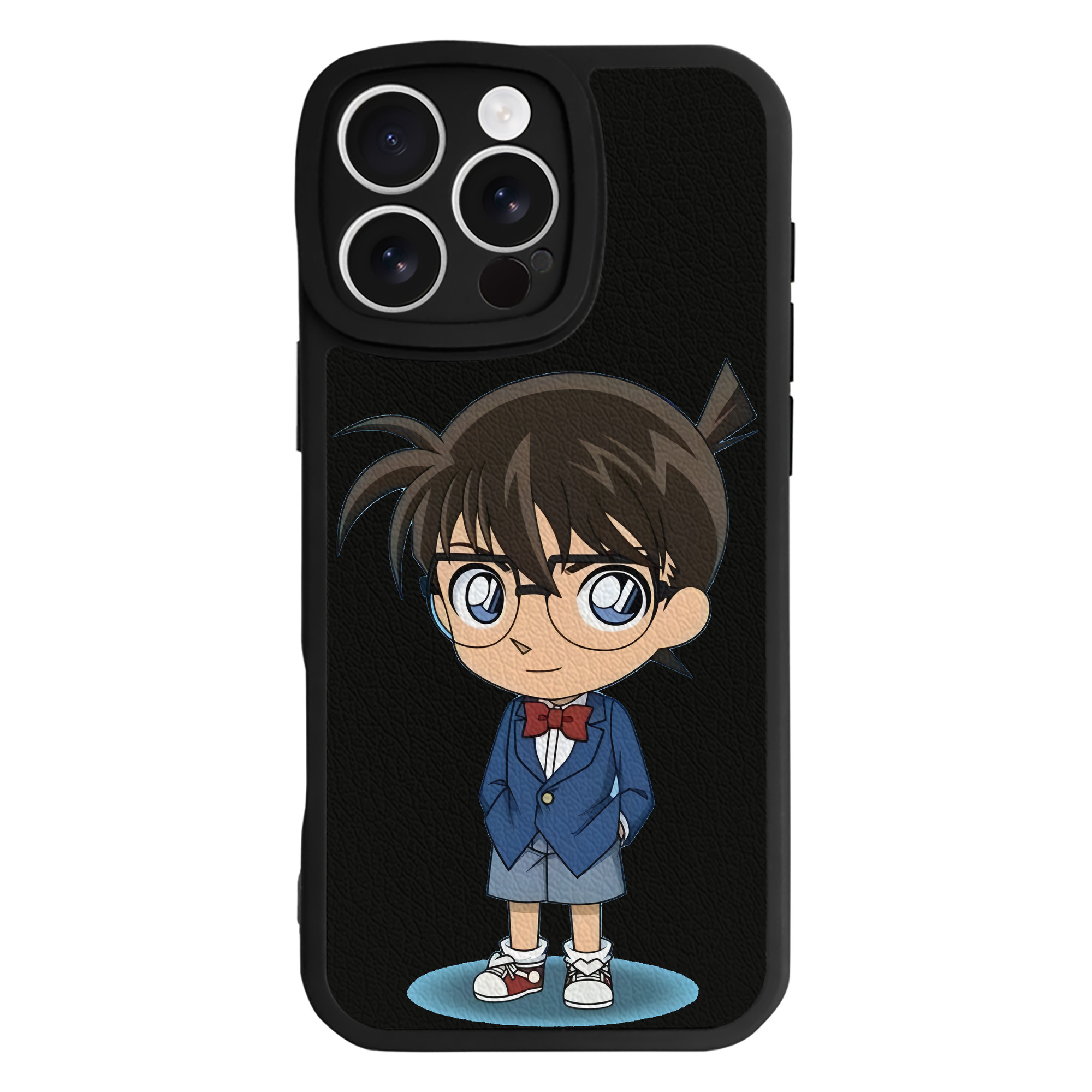 （画像用） 名探偵コナン 江戸川 コナン Detective Conan Conan Edogawa 【iPhone 16シリーズ対応】シリコンスマホケース（レザー調） 材質：シリコン